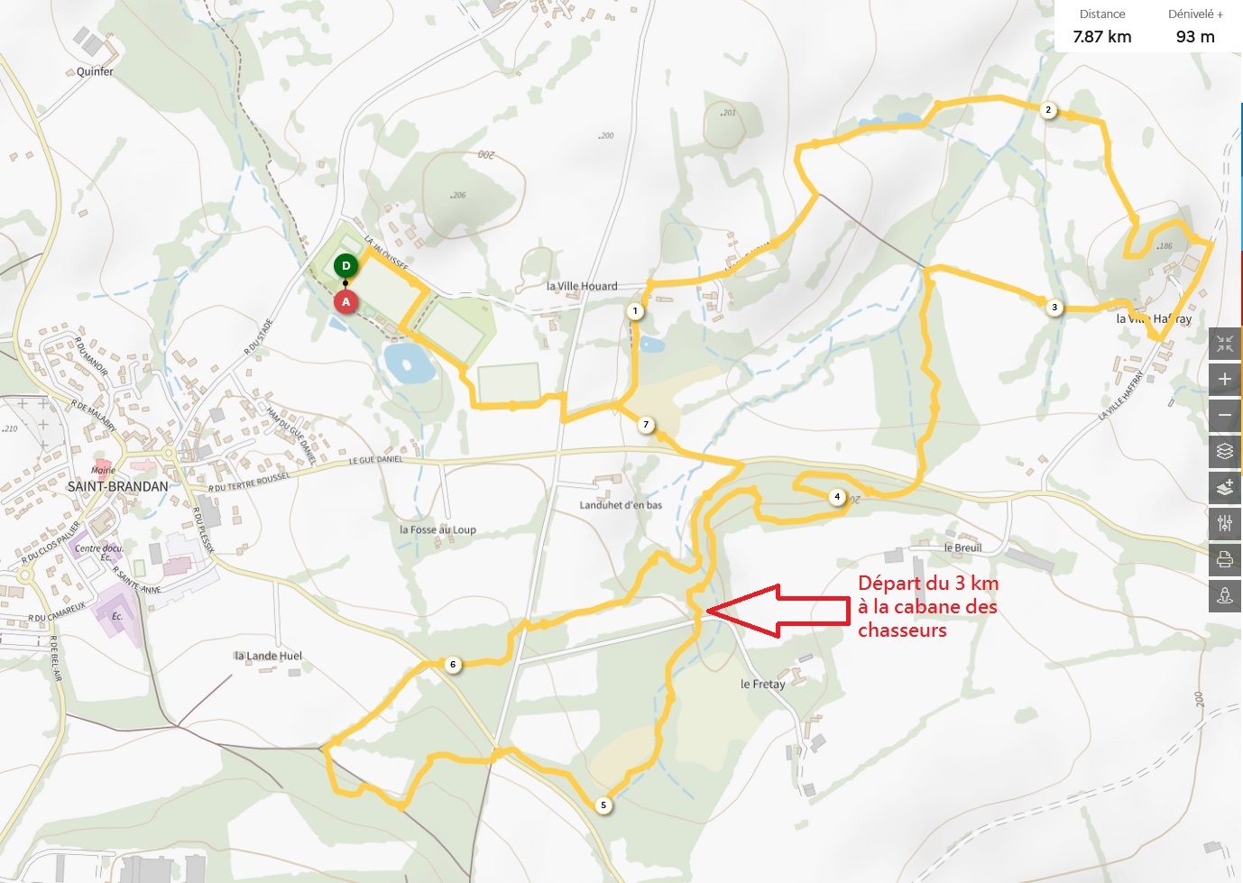 Trail Saint Brandan (carte 8km)