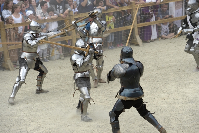 Les combats de chevaliers, particulièrement prisés des festivaliers. Photo : Thierry Jeandot
