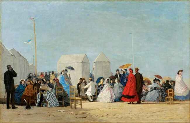 Plage aux environs de Trouville (1864)Eugène Boudin, Toronto, Collection Art Gallery of Ontario, Photo : Daniel Couty