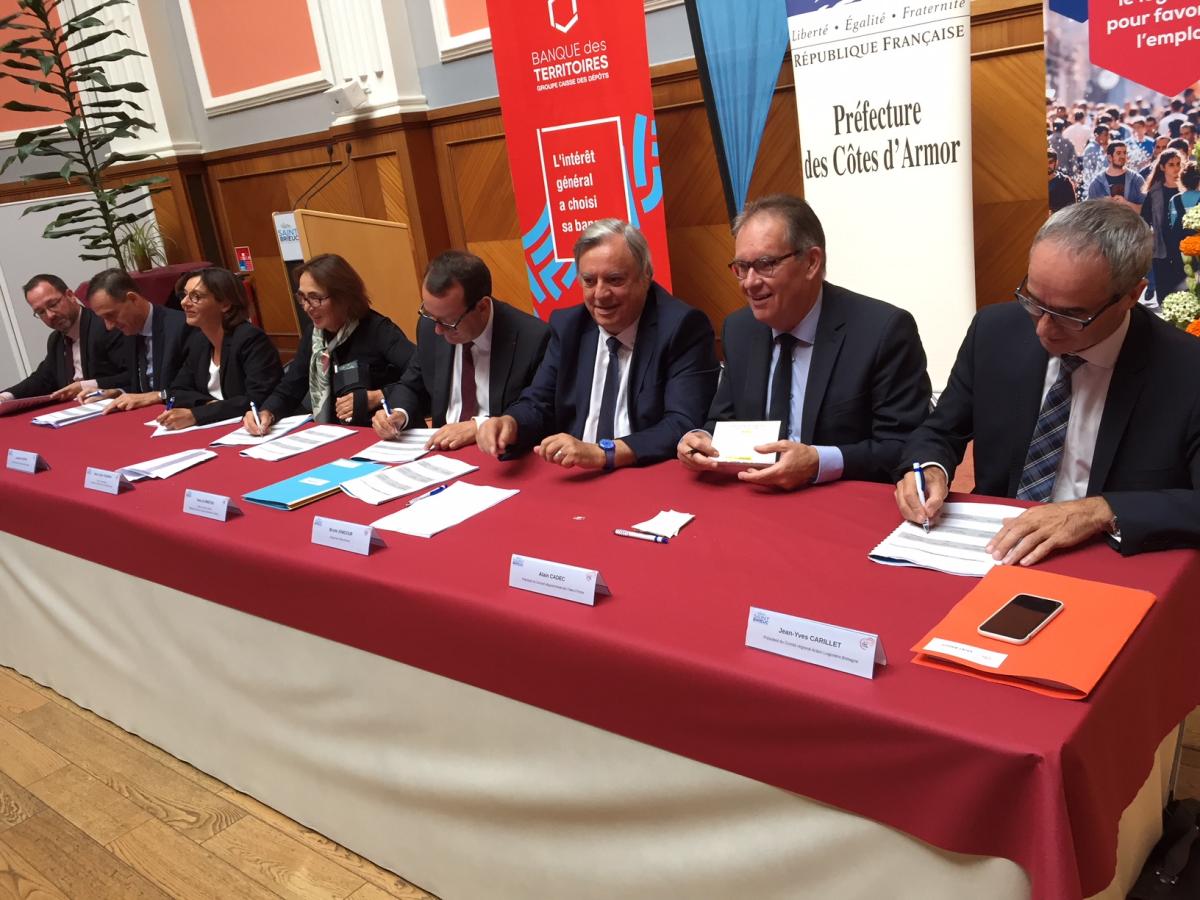 Signature de la convention &quot;Action coeur de ville&quot; pour Saint-Brieuc