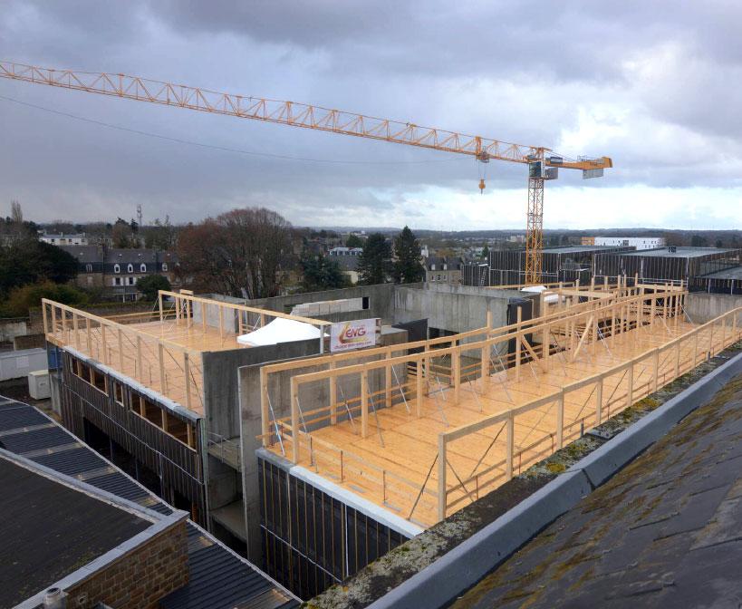 Construction du nouveau collège Jacques Prévert à Guingamp