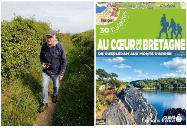 Alain Le Borgne est un grand marcheur. Il met sa connaissance des chemins au service des adeptes de la balade, grâce à sa collection de guides, dont le dernier né, &quot;Au coeur de la Bretagne. De Guerlédan aux monts d&#039;Arrée&quot; (photo DR).