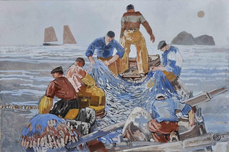 &quot;Pêche à la sardine&quot; de Mathurin Méheut 