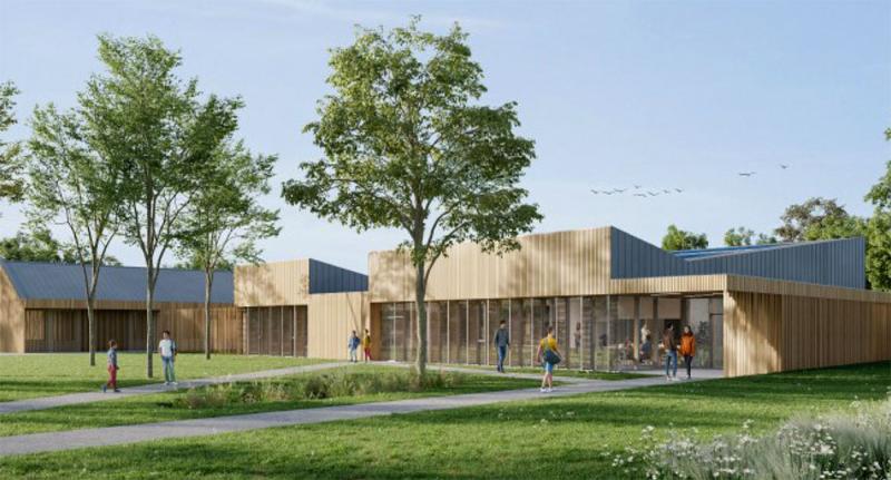 Collège Per Jakez Helias à Merdrignac - Vue d&#039;architecte