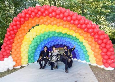 Arc-en-ciel dans le parc de la préfecture... 