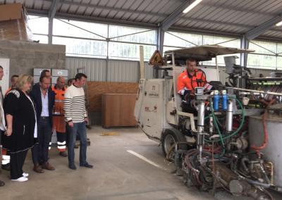 Un nouveau marquage au sol expérimenté au centre technique départemental de Lanvollon