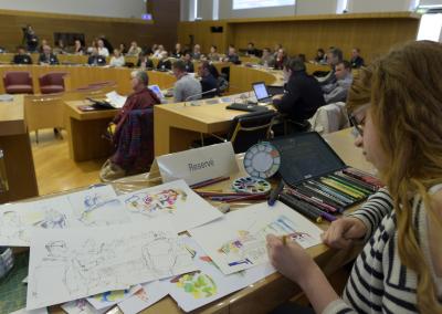 10 lycées du Lycée Savina de Tréguier croquent les temps forts des Assises de la recherche et de l&#039;innovation