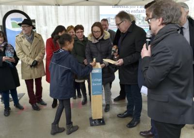 Pose de la première pierre au collège Racine de Saint-Brieuc