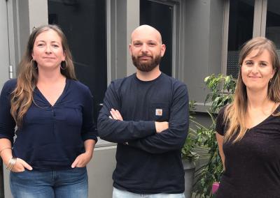 Hélène Dubois programmatrice, François Demarche directeur et Muriel Jacquemin, chargée de la communication