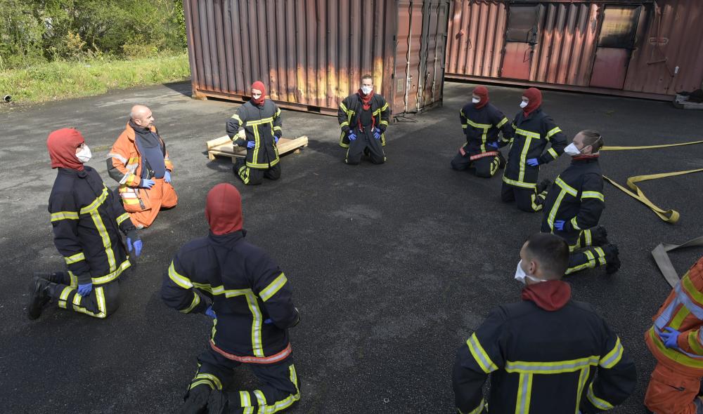 Formation incendie pour des volontaires du 19 mai au centre de formation, à Guingamp