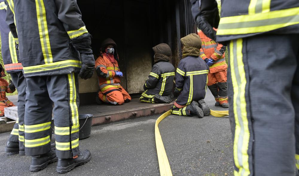 Formation incendie pour des volontaires du 19 mai au centre de formation, à Guingamp