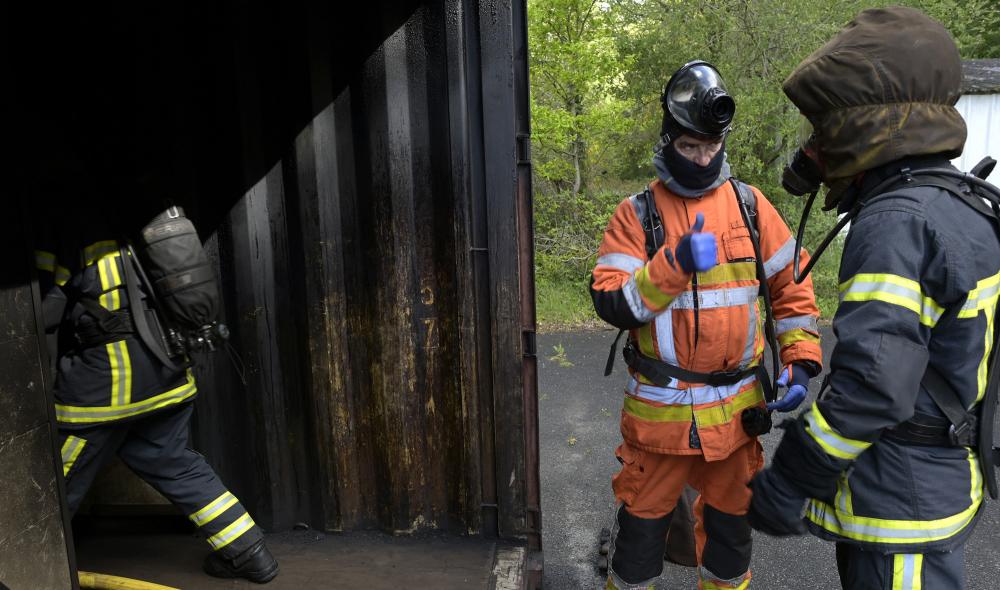 Formation incendie pour des volontaires du 19 mai au centre de formation, à Guingamp