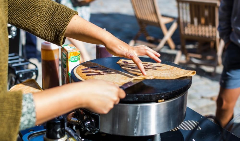 Toute la journée, Breizh Triporteur a offert des crêpes pour assouvir les petites faims.