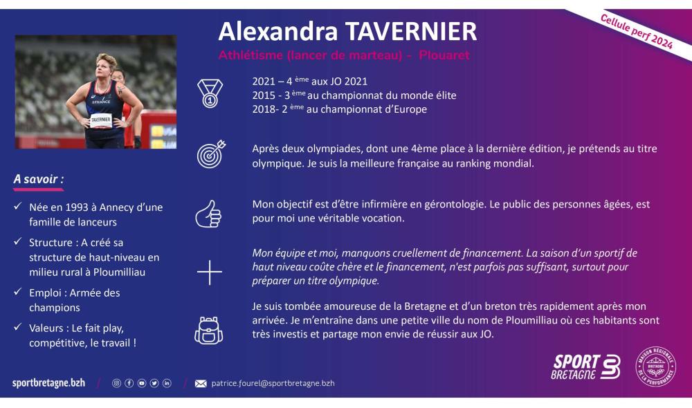 Alexandra TAVERNIER - Athlétisme (lancer de marteau) - Plouaret