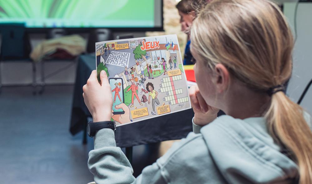On réfléchit aussi aux jeux, aux tests, à la BD qui vont rendre Le Mag’ plus ludique. Photo : Louis Bontemps
